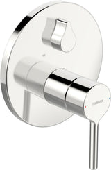 HANSA EHM Fertigmontageset für Wanne/Brause HANSAVANTIS 8260 Rosette rund mit Sicherungseinrichtung Chrom Pinhebel, 82603067