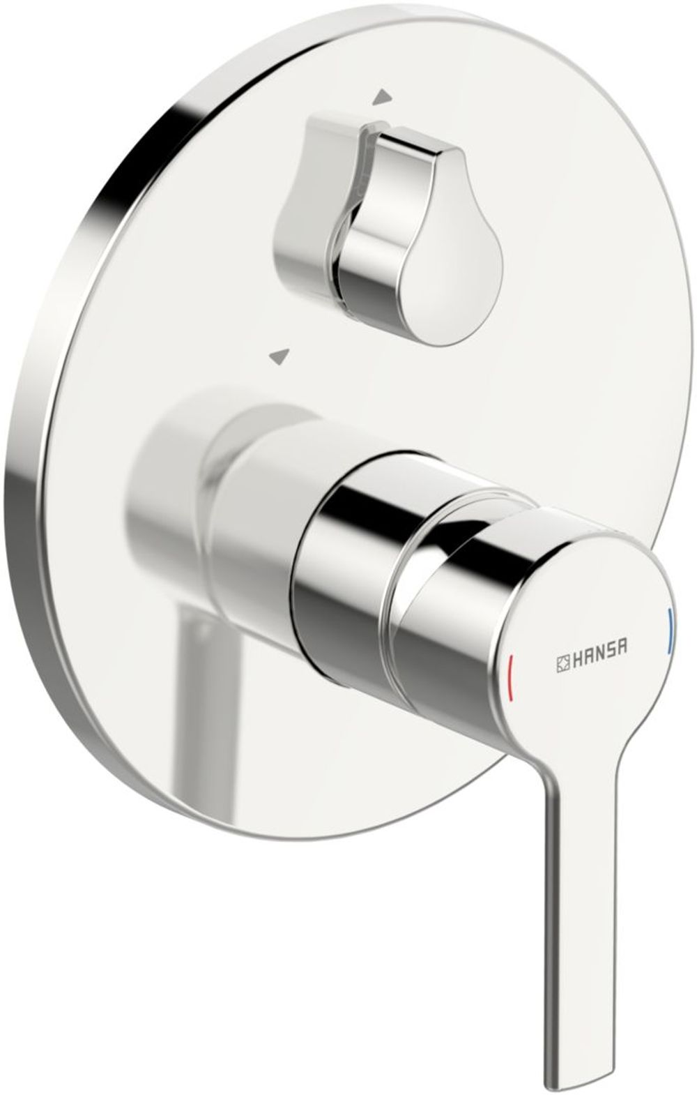 HANSA Einhebelmischer Fertigmontageset für Wanne/Brause HANSARONDA 8384 Rosette rund Chrom, 83849573