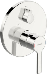 HANSA Einhebelmischer Fertigmontageset für Wanne/Brause HANSARONDA 8384 Rosette rund Chrom, 83849573