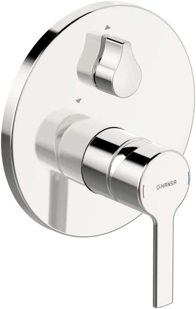 HANSA Einhebelmischer Fertigmontageset für Wanne/Brause HANSARONDA 8384 Rosette rund Chrom, 83849573