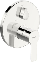 HANSA Einhebelmischer Fertigmontageset für Wanne/Brause HANSALIGNA 8385 Rosette rund Chrom, 83859503