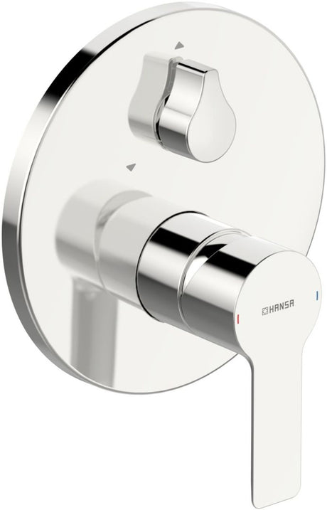 HANSA Einhebelmischer Fertigmontageset für Wanne/Brause HANSALIGNA 8385 Rosette rund Chrom, 83859503