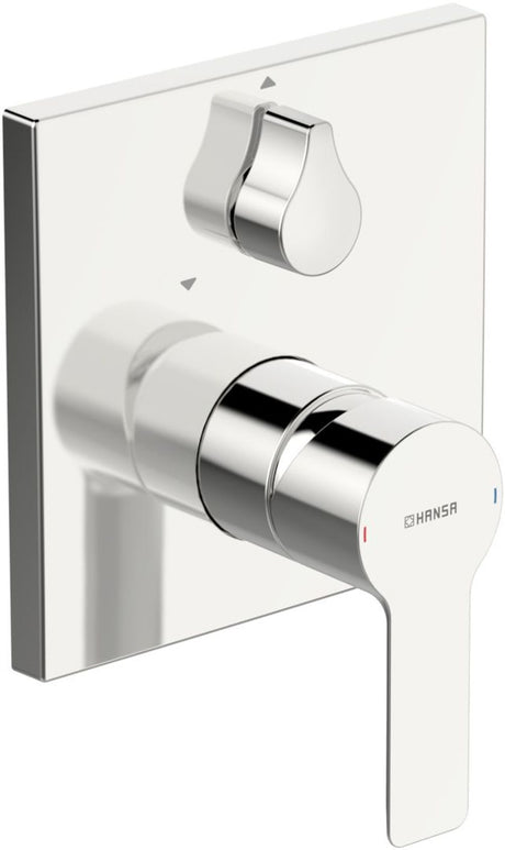 HANSA Einhebelmischer Fertigmontageset für Wanne/Brause HANSALIGNA 8385 Rosette eckig Chrom, 83859513
