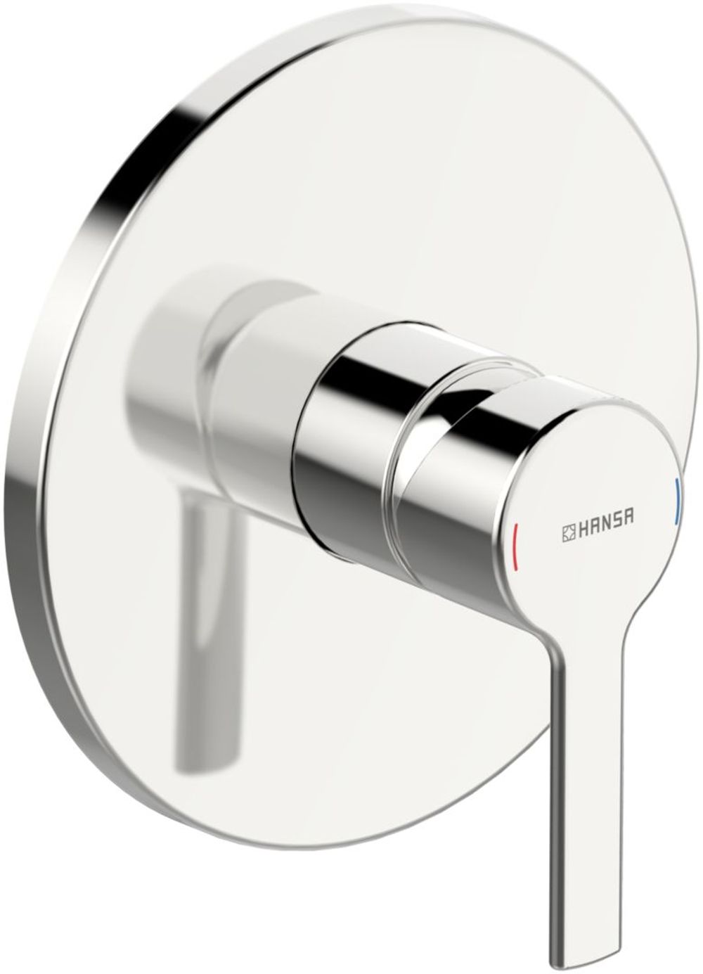HANSA Einhebelmischer Fertigmontageset für Brausebatterie HANSARONDA 8386 Rosette rund Chrom, 83869573