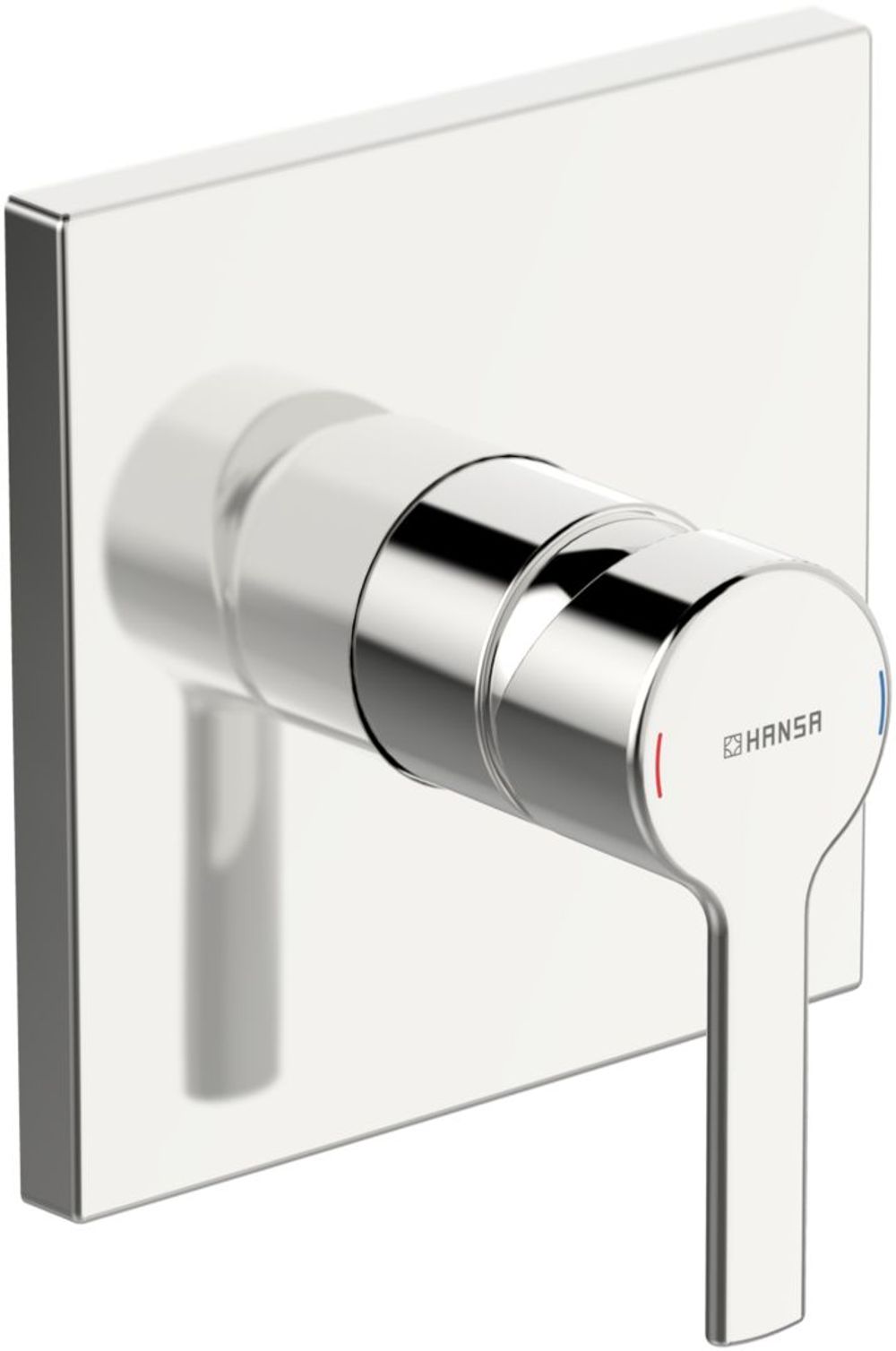 HANSA Einhebelmischer Fertigmontageset für Brausebatterie HANSARONDA 8386 Rosette eckig Chrom, 83869583