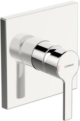 HANSA Einhebelmischer Fertigmontageset für Brausebatterie HANSARONDA 8386 Rosette eckig Chrom, 83869583