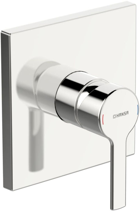 HANSA Einhebelmischer Fertigmontageset für Brausebatterie HANSARONDA 8386 Rosette eckig Chrom, 83869583
