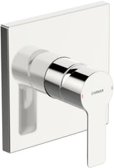 HANSA Einhebelmischer Fertigmontageset für Brausebatterie HANSALIGNA 8387 Rosette eckig Chrom, 83879513