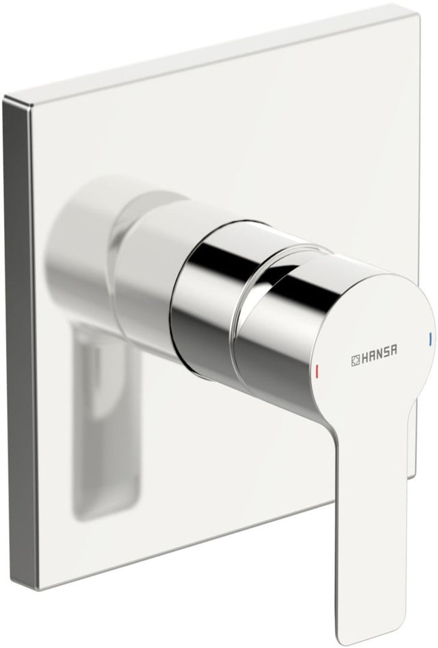 HANSA Einhebelmischer Fertigmontageset für Brausebatterie HANSALIGNA 8387 Rosette eckig Chrom, 83879513