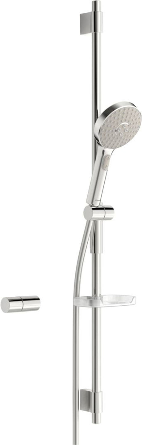 HANSA Wandstangengarnitur HANSAACTIVEJET 8437 3-strahlig Chrom/Hellgrau, 84370130
