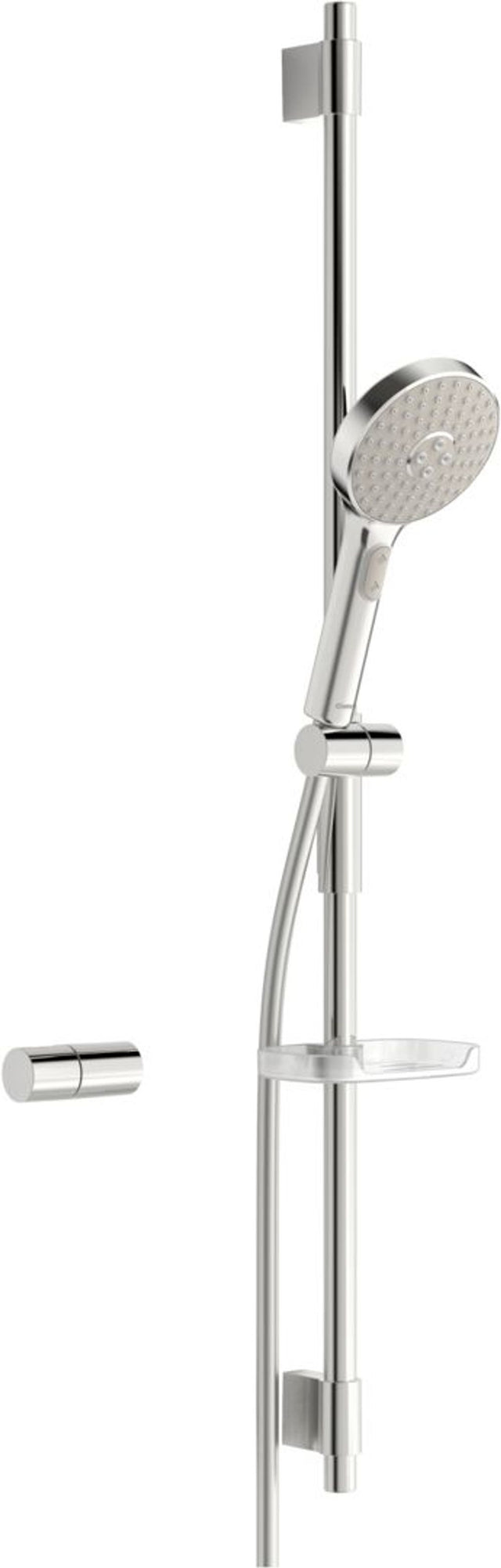 HANSA Wandstangengarnitur HANSAACTIVEJET 8437 3-strahlig Chrom/Hellgrau, 84370130