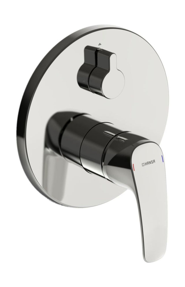 HANSA Einhebelmischer Fertigmontageset für Wanne/Brause HANSAPINTO 8526 Rosette rund Chrom, 85269183