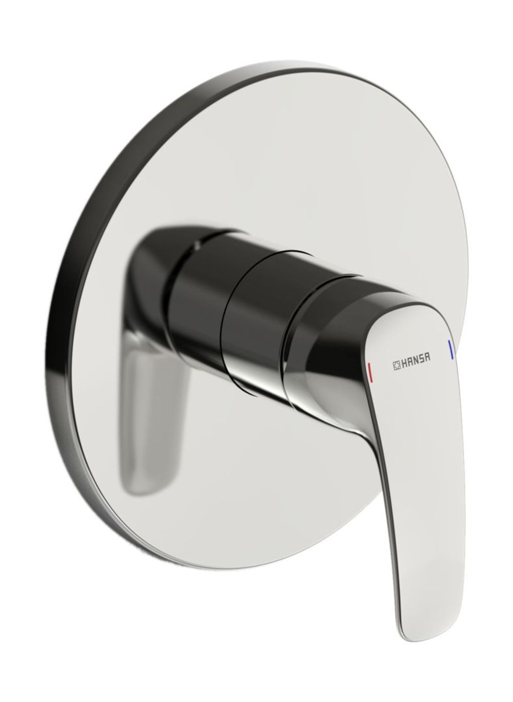 HANSA Einhebelmischer Fertigmontageset für Brausebatterie HANSAPINTO 8527 Rosette rund Chrom, 85279183