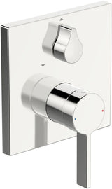 HANSA Einhebelmischer Fertigmontageset für Wanne/Brause HANSALOFT 8760 Rosette eckig Chrom, 87609003