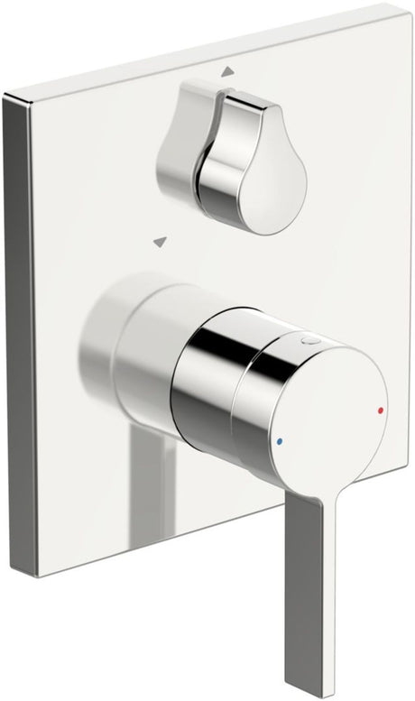 HANSA Einhebelmischer Fertigmontageset für Wanne/Brause HANSALOFT 8760 Rosette eckig Chrom, 87609003