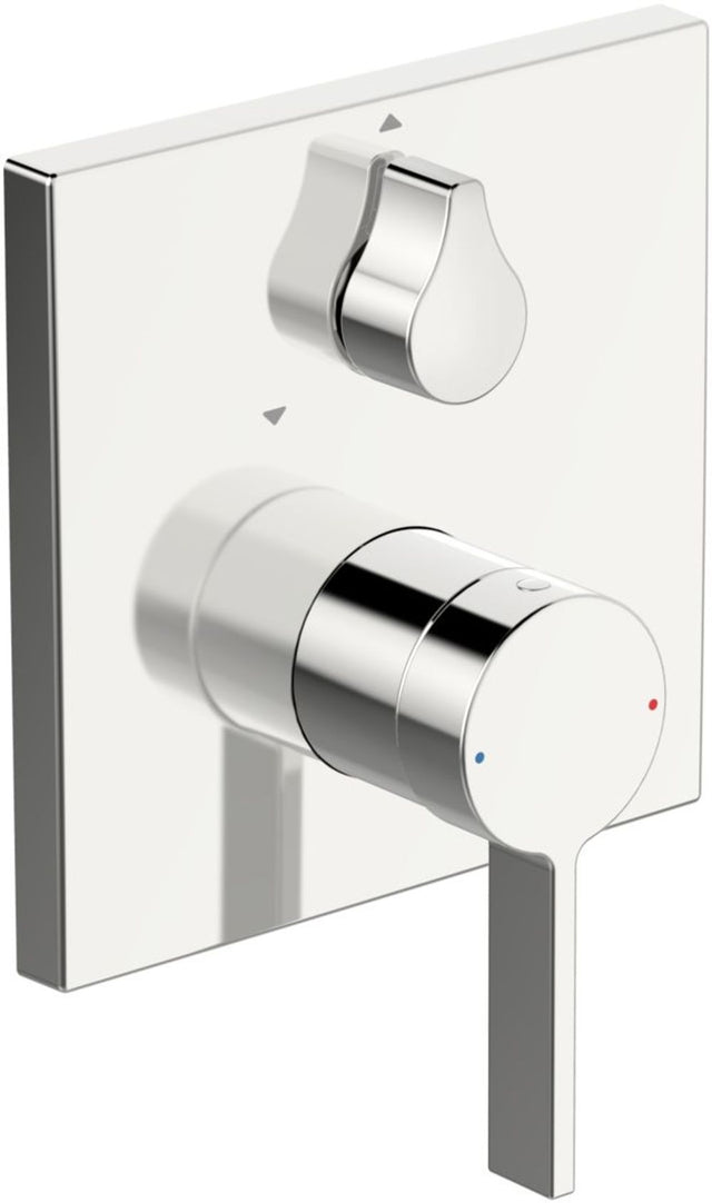 HANSA Einhebelmischer Fertigmontageset für Wanne/Brause HANSALOFT 8760 Rosette eckig Chrom, 87609003