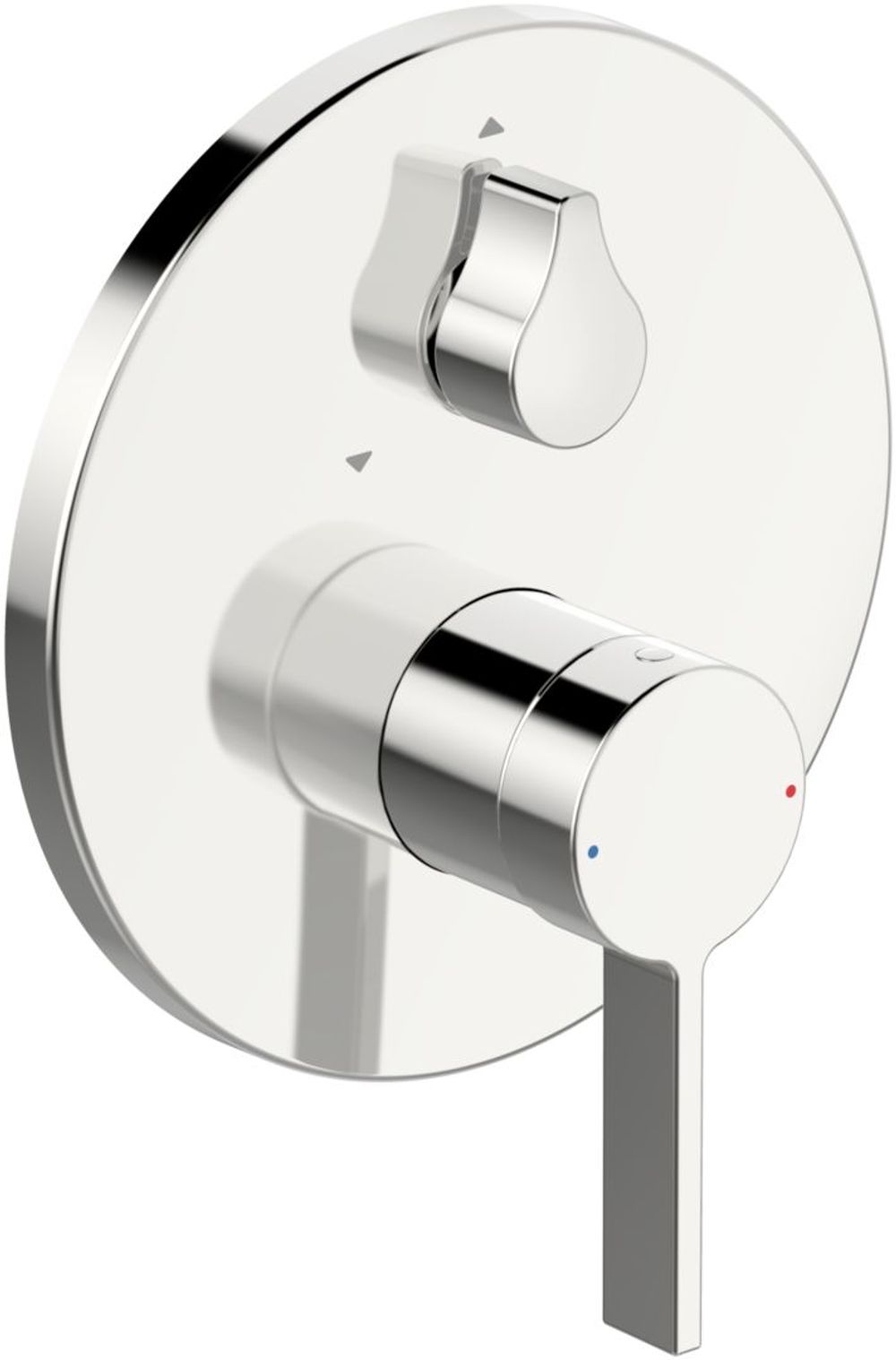 HANSA Einhebelmischer Fertigmontageset für Wanne/Brause HANSALOFT 8772 Rosette rund mit Sicherungseinrichtung Chrom, 87723003