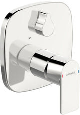 HANSA Einhebelmischer Fertigmontageset für Wanne/Brause HANSASTELA 8784 Rosette soft edge Chrom, 87849173