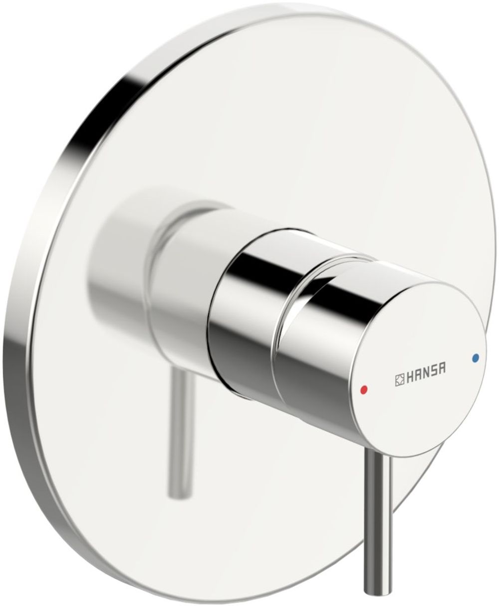 HANSA Einhebelmischer Fertigmontageset für Brausebatterie HANSASTELA 8785 Rosette rund Chrom, 87859041