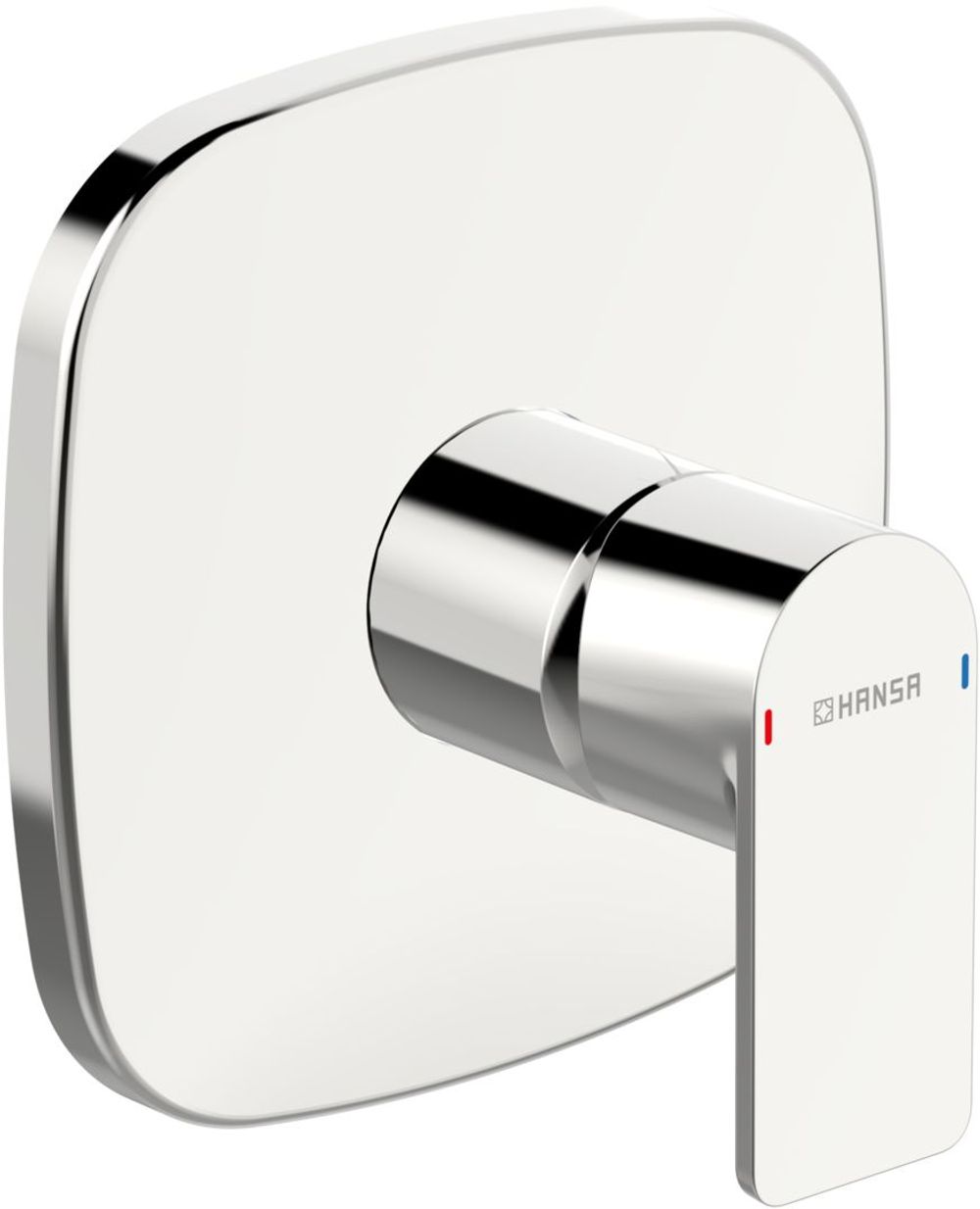 HANSA Einhebelmischer Fertigset für Brause-Batterie HANSASTELA 8785 Rosette soft edge Chrom, 87859173