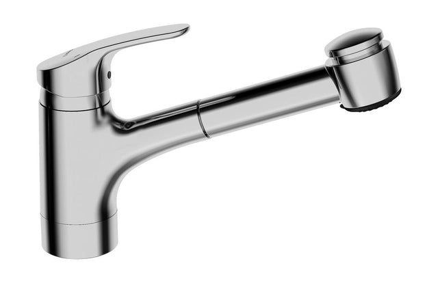 HANSA Einhebelmischer Küchenarmatur, Niederdruck HANSAMIX 0136 Kupferrohr 2-strahlig Ausladung 235mm DN15 Chrom, 01361183
