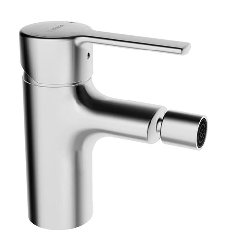 HANSA Einhebelmischer Bidetbatterie HANSARONDA 0306 Zugstangenablaufgarnitur Ausladung 103 mm DN15 Chrom, 03063273