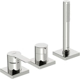 HANSA Einhebelmischer Fertigmontageset für Wanne/Brause HANSALIGNA 0643 1-strahlig 75x75 mm Chrom, 06439493