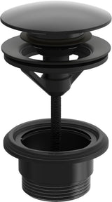 HANSA Ablaufgarnitur Push-Open HANSA 0764 Matt-Schwarz, 0764010033