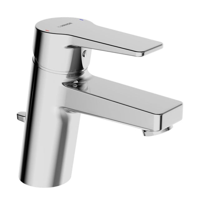 HANSA Einhebelmischer Waschtischbatterie HANSATWIST 0909 Kupferrohr Zugstangenablaufgarnitur Ausladung 121 mm DN15 Chrom, 09092183