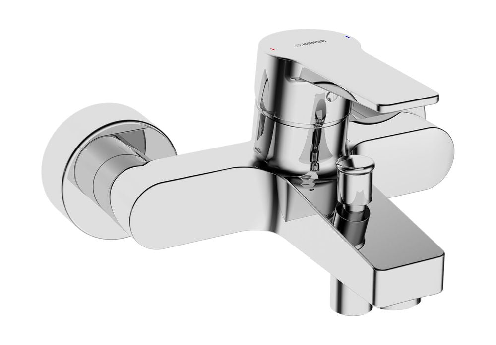 HANSA Einhebelmischer Wafü und Brausebatterie HANSATWIST 0974 Ausladung 162 mm DN15 Chrom, 09742183