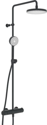 HANSA Regenbrause-Duscharmatur HANSAMICRA 4435 3-strahlig Ausladung 445 - 470 mm DN 15 Matt-Schwarz, 4435013033