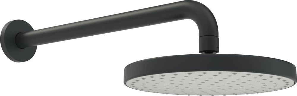 HANSA Kopfbrause HANSABASICJET 4436 1-strahlig d 200 mm Ausladung 348 mm DN 15 Matt-Schwarz, 4436010033