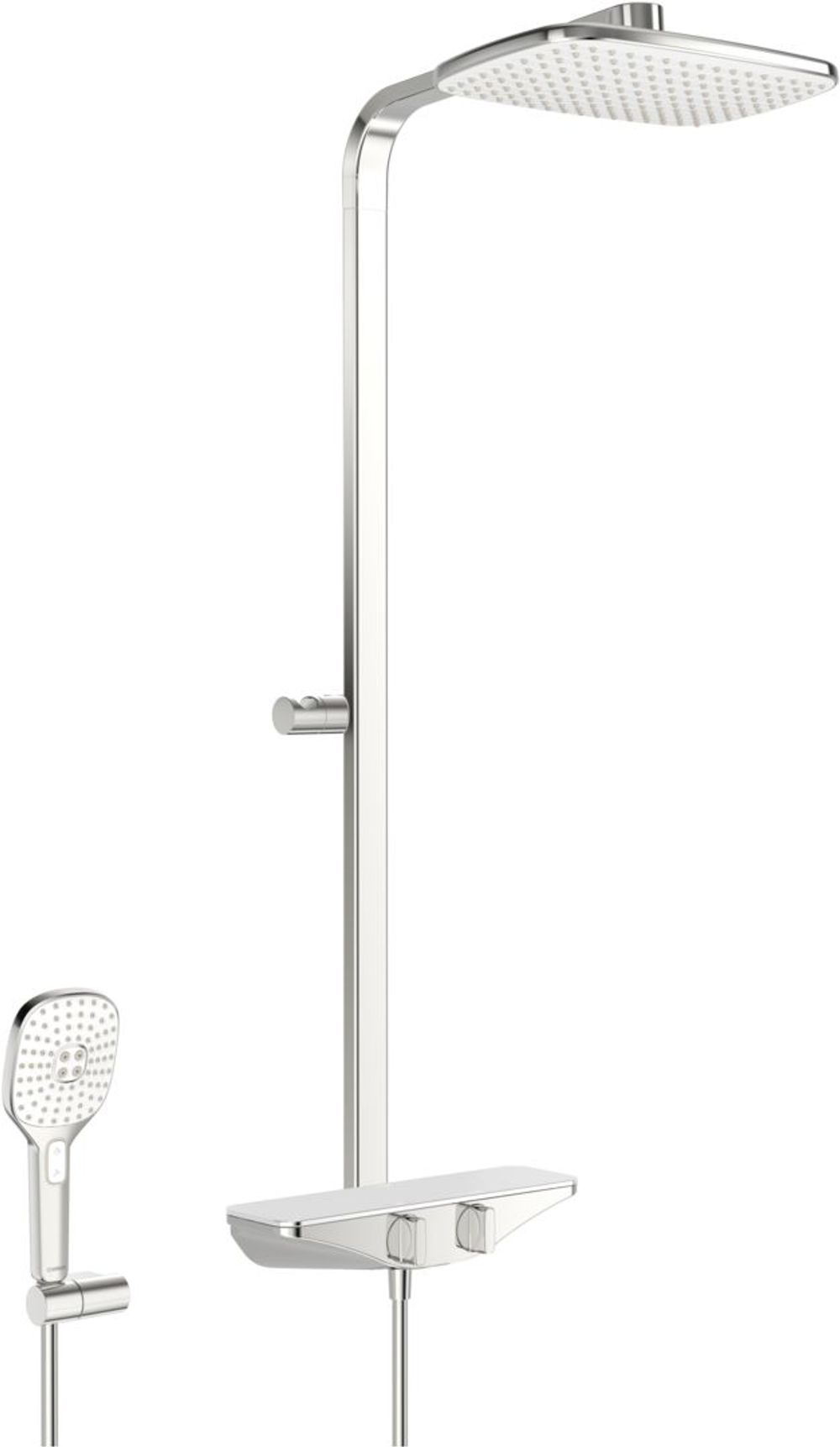 HANSA Regenbrause-Duscharmatur HANSAEMOTION 5865 3-strahlig DN15 Chrom/Weiss, 5865017182