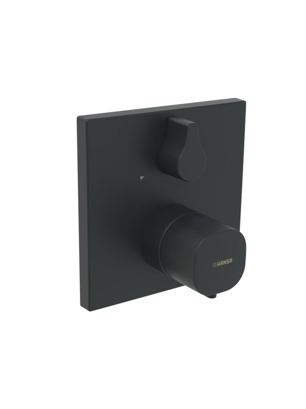 HANSA Fertigset für Brause-Batterie HANSALIVING 8113 Rosette eckig Matt-Schwarz, 8113956233