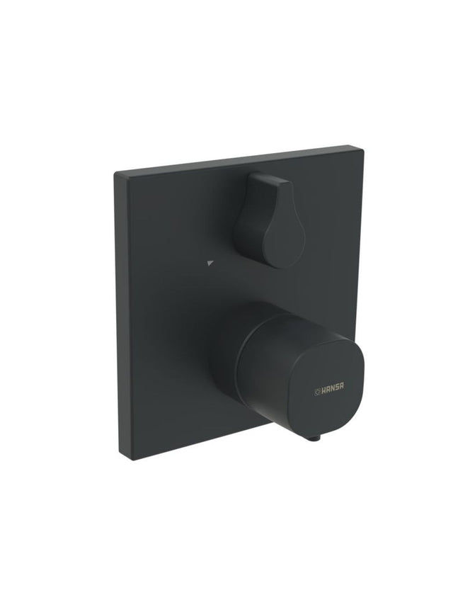 HANSA Fertigset für Brause-Batterie HANSALIVING 8113 Rosette eckig Matt-Schwarz, 8113956233