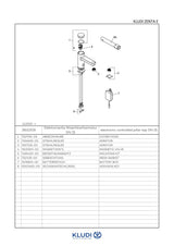 KLUDI ZENTA SL Elektr. Waschtischarmatur mit Batterie und Mischwelle chrom, 3810205