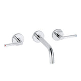 KLUDI NOVA FONTE 3-Loch-Waschtisch PURISTIC UP-Wandmontage 180 mm chrom, 201440515