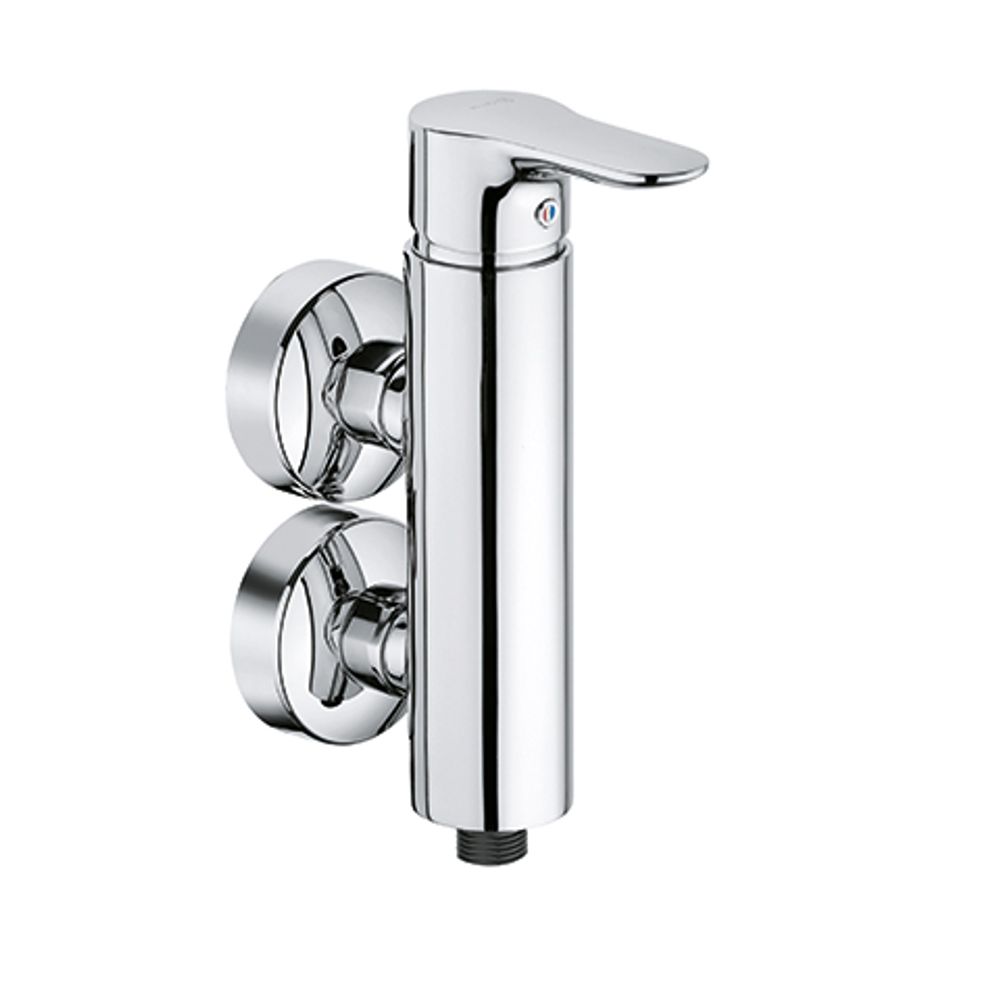 KLUDI OBJEKTA Brause-Einhandmischer DN15 vertikale Blockarmatur chrom, 366510575