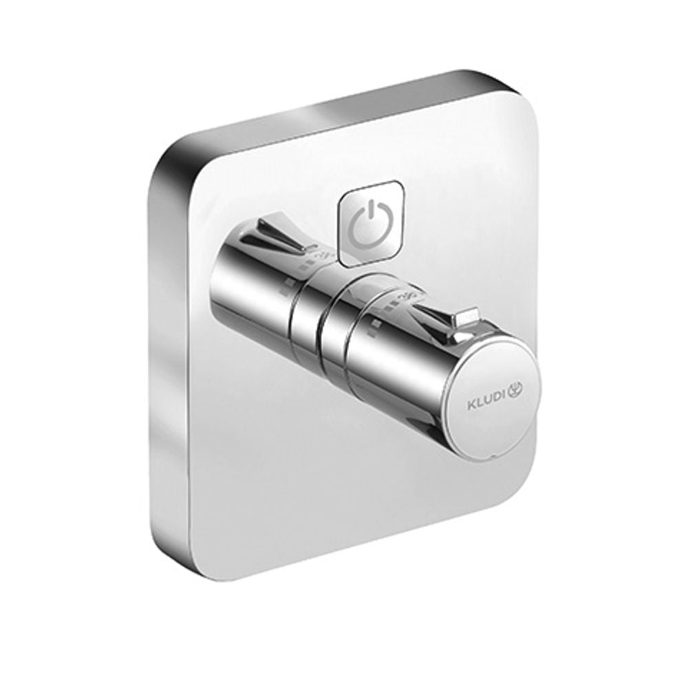 KLUDI PUSH UP-Thermostatarm. mit Drucktaste für 1 Verbraucher, soft edge chrom, 389010538