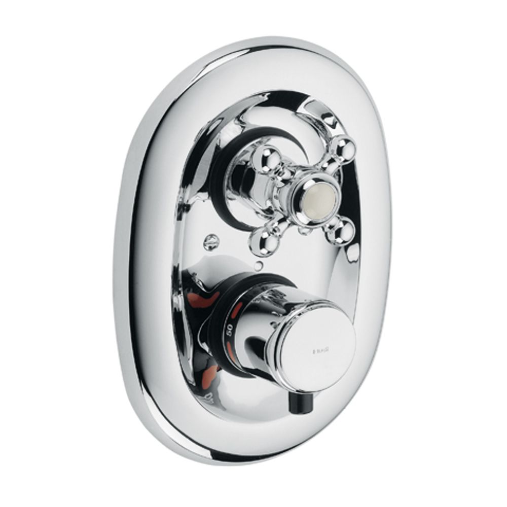 KLUDI 1926 UP-Thermostatarmatur UP-Feinbau-Set mit Absperrventil, chrom, 517200520