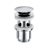 KLUDI Push-Open Ablaufventil für WT mit Überlauf chrom, 1042405-00