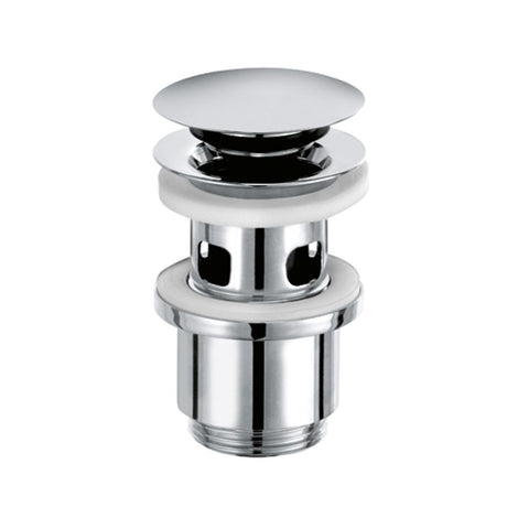 KLUDI Push-Open Ablaufventil für WT mit Überlauf chrom, 1042405-00