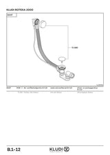 KLUDI ROTEXA 2000 Ablauf-Überlaufgarnitur Roh-u.Feinbau-Set chrom, 2140705-00