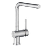 KLUDI L STEEL Spültisch-Einhandmischer herausziehbarer Auslauf Edelstahl, 45851F877