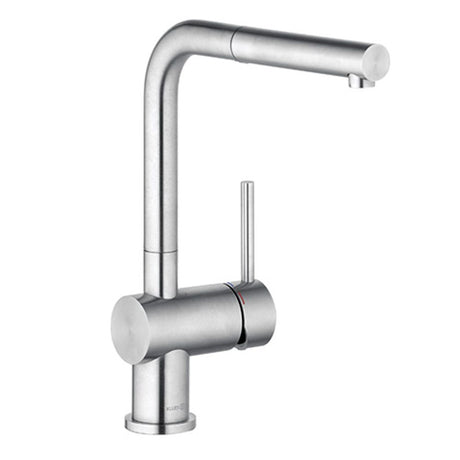 KLUDI L STEEL Spültisch-Einhandmischer herausziehbarer Auslauf Edelstahl, 45851F877