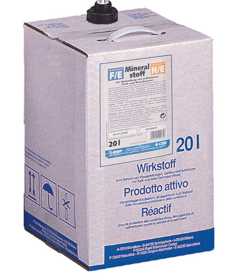 BWT Wirkstoff Mineralstoff F3, 20 l-Box Bewados E 20 & Medotronic F, Härteber.3, 18029