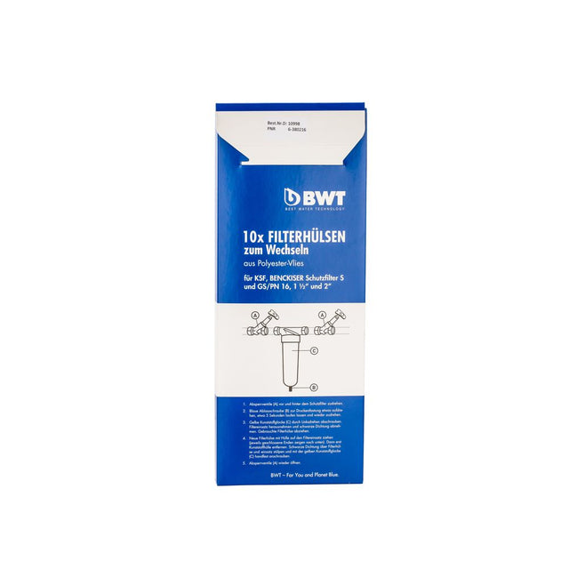 BWT Wechselbox mit Ersatz-Filtervlies DN40 u. 50, Inhalt 10 Vliese, 10998E