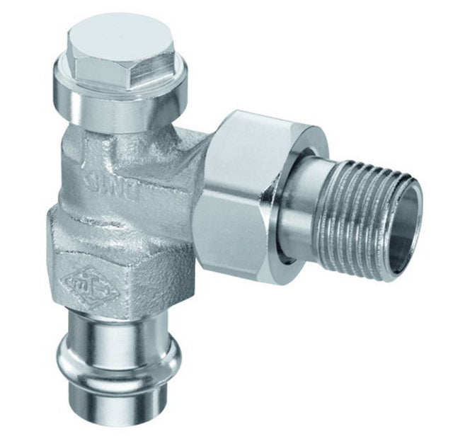 HEIMEIER Verschraubung Regulux, DN 15 Eckform, Viega Pressanschluss 15 mm, 0341-15.000