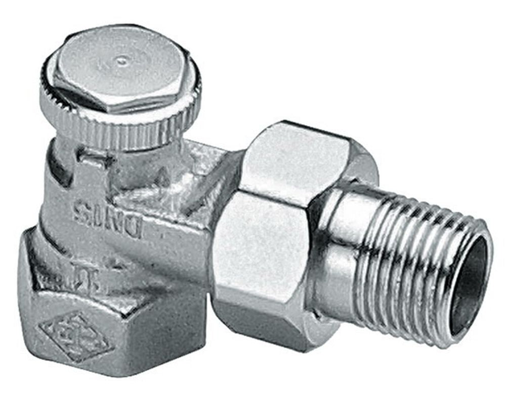 HEIMEIER Verschraubung Regutec Eckform, DN 10, Rotguss vernickelt, 0355-01.000
