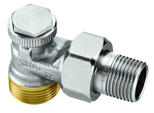 HEIMEIER Verschraubung Regutec, G 3/4 AG Eckform, DN 15, Rotguss vernickelt, 0365-02.000